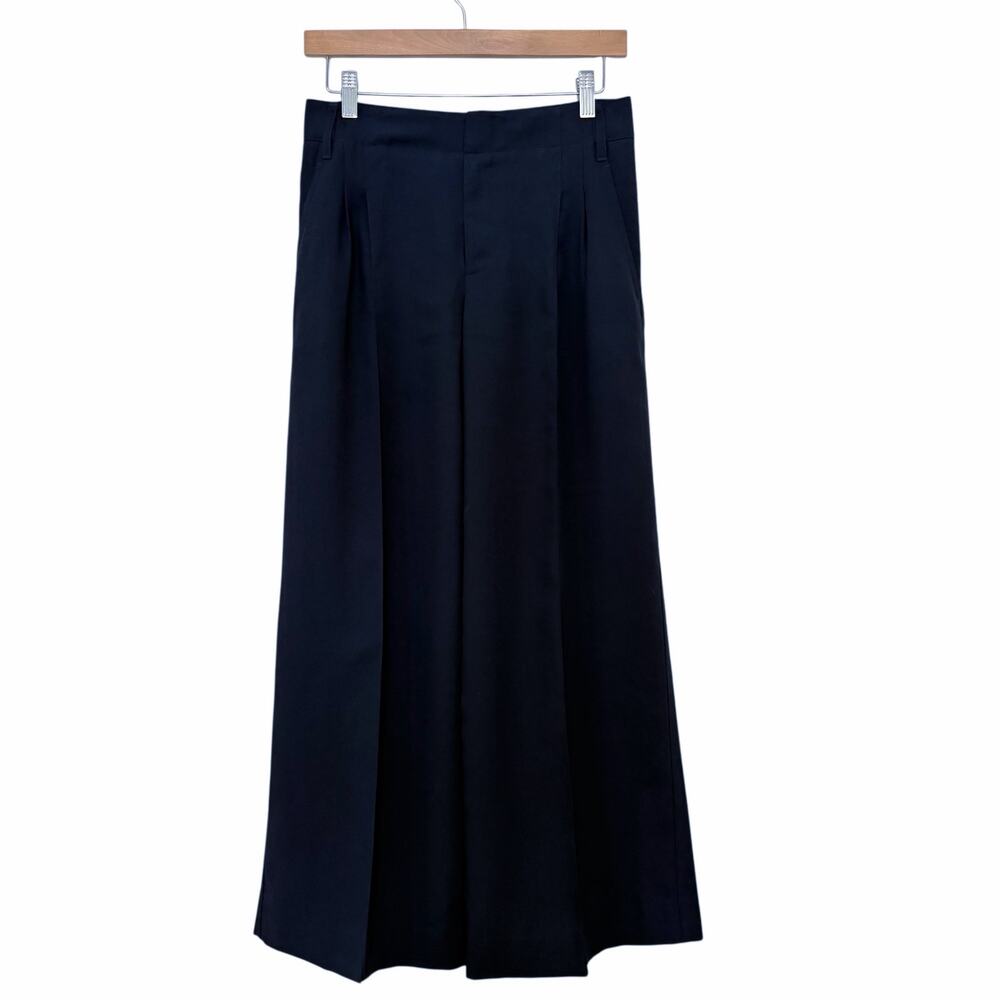 Vince Navy Blue Wide Leg Pleated Pants Sz 0